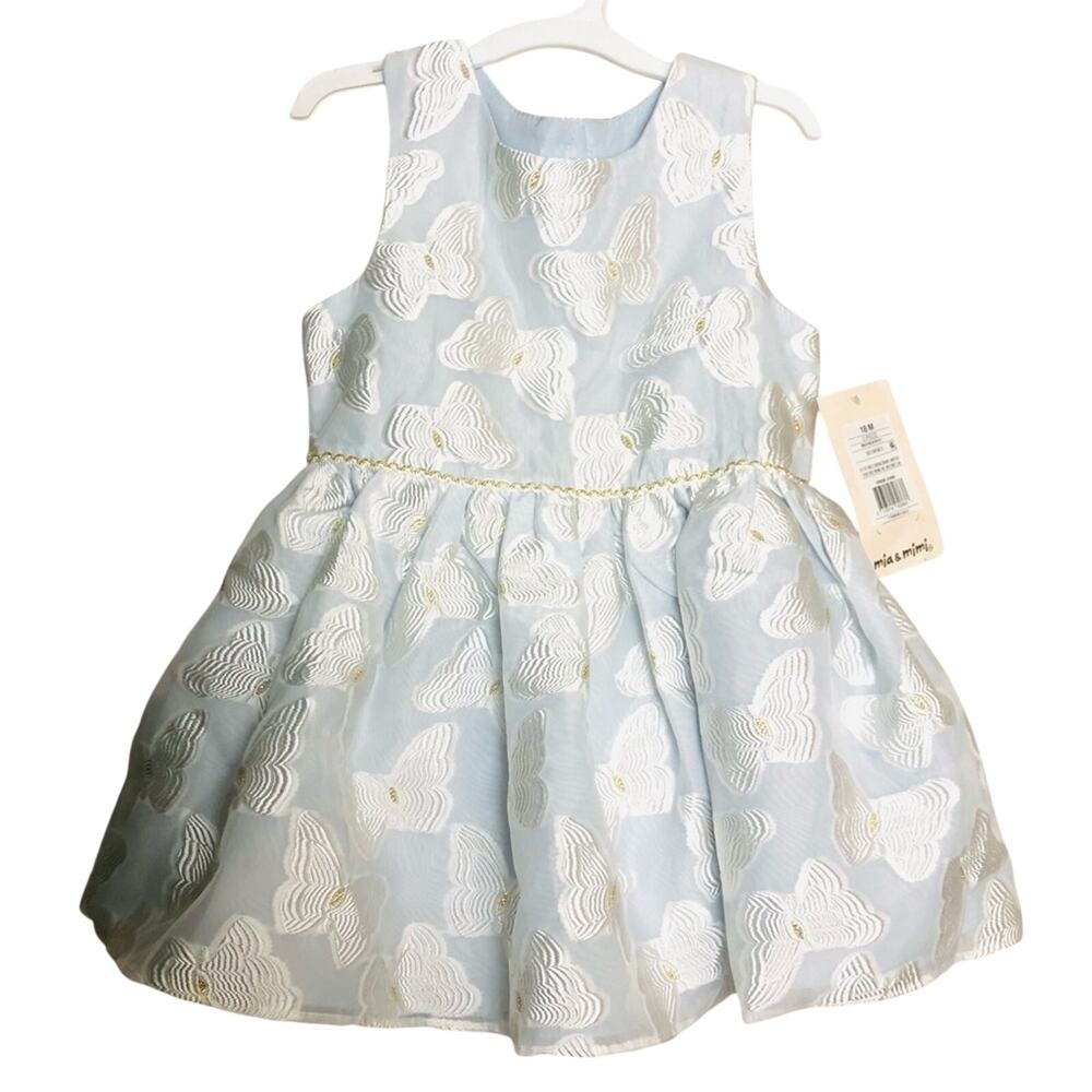 Mia & Mimi Girl’s Sleeveless Button Back Detail Lined Dress  Sz 18M